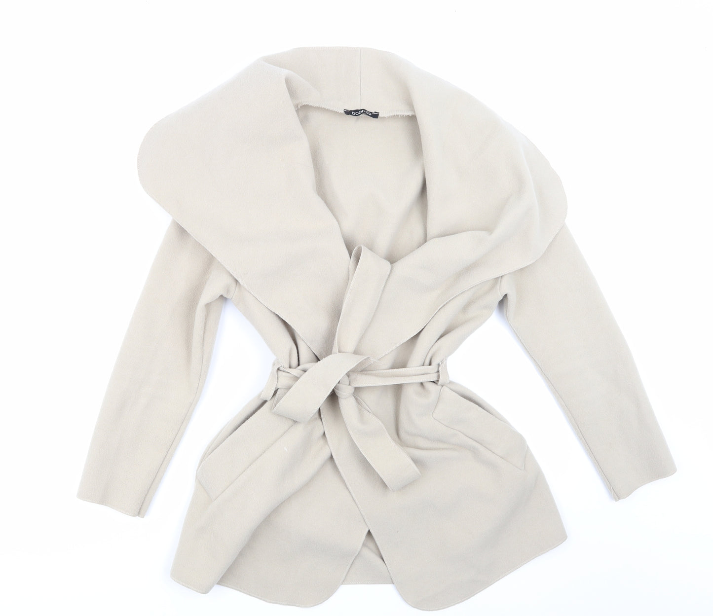 Boohoo Womens Beige   Trench Coat Coat Size 6