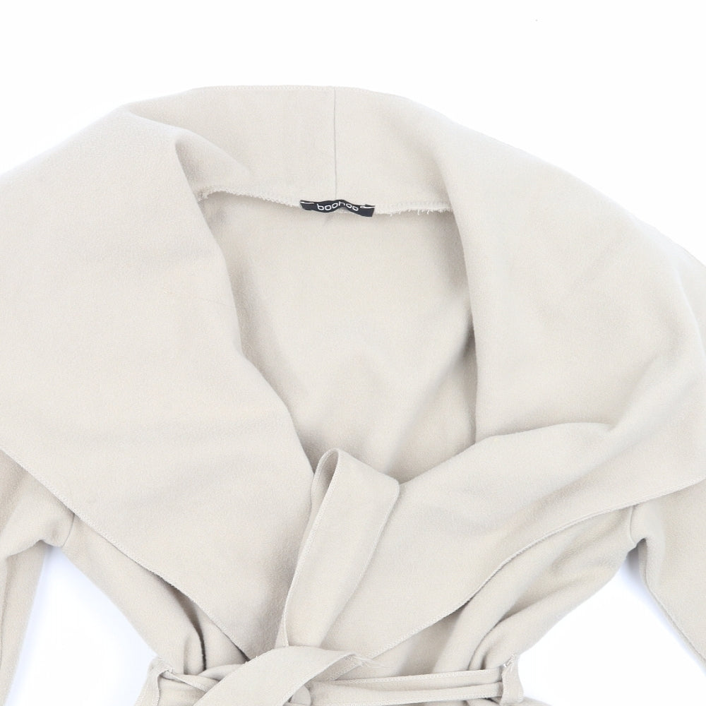 Boohoo Womens Beige   Trench Coat Coat Size 6