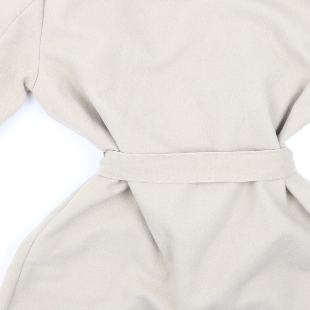 Boohoo Womens Beige   Trench Coat Coat Size 6
