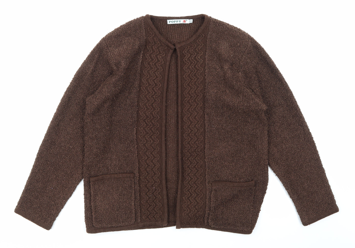 Poppy Womens Brown   Cardigan Jumper Size 12