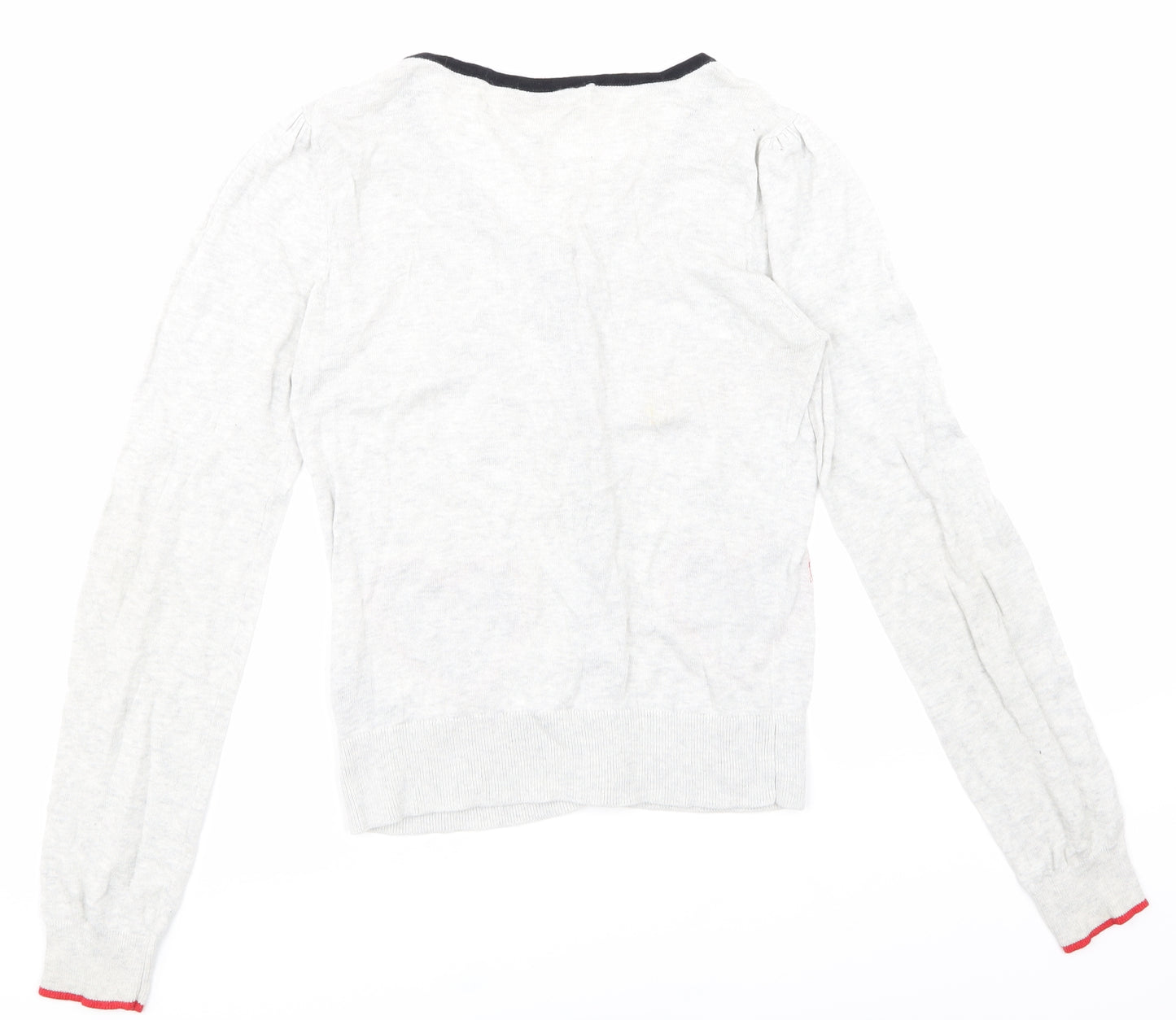 Miss Selfridge Womens Grey   Cardigan Jumper Size 10  - missing button