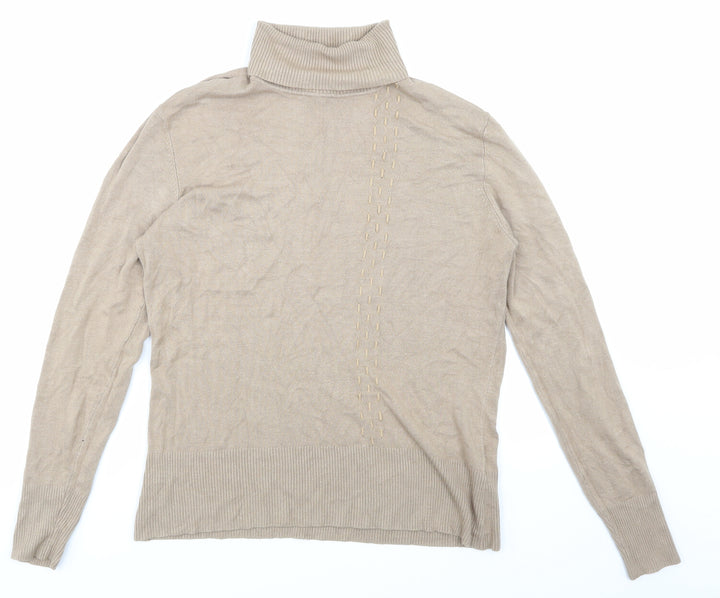 Klass Womens Beige Pullover Jumper Size L