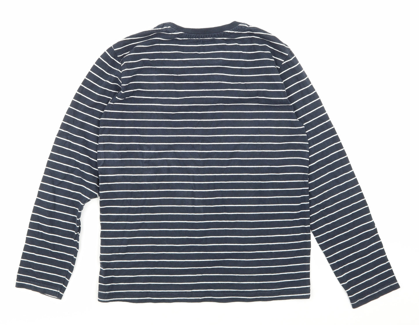 John Lewis Boys Blue Striped  Basic T-Shirt Size 10 Years