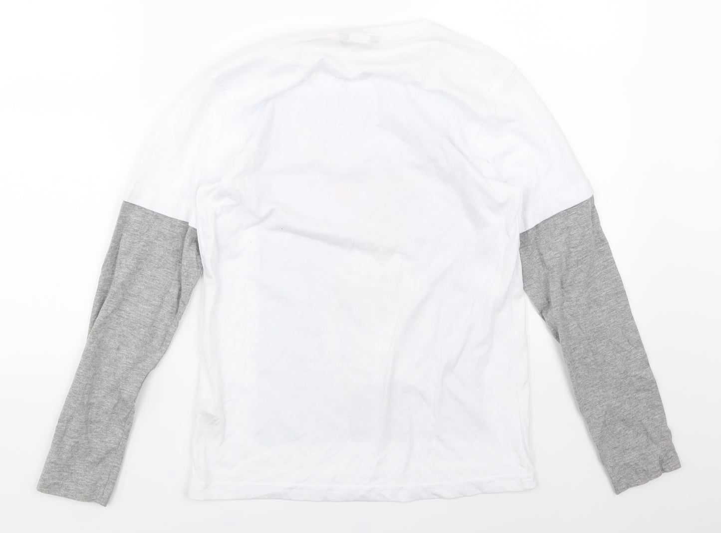 George Boys White   Basic T-Shirt Size 11-12 Years  - CHRISMTAS