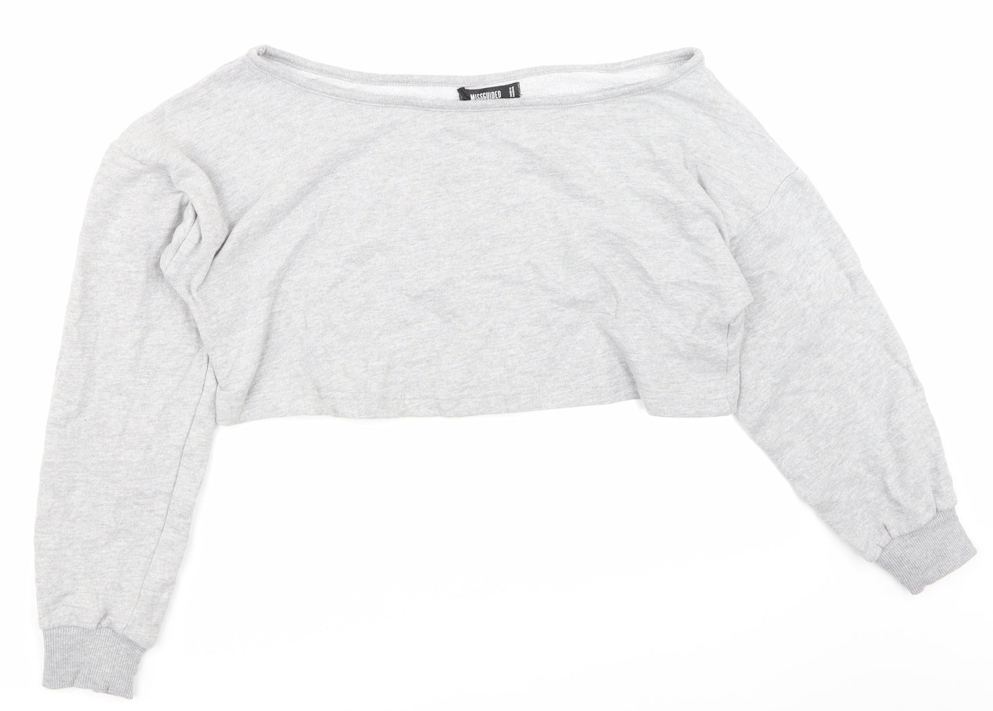 Missguided Womens Grey   Pullover Jumper Size 10  - CROPPED