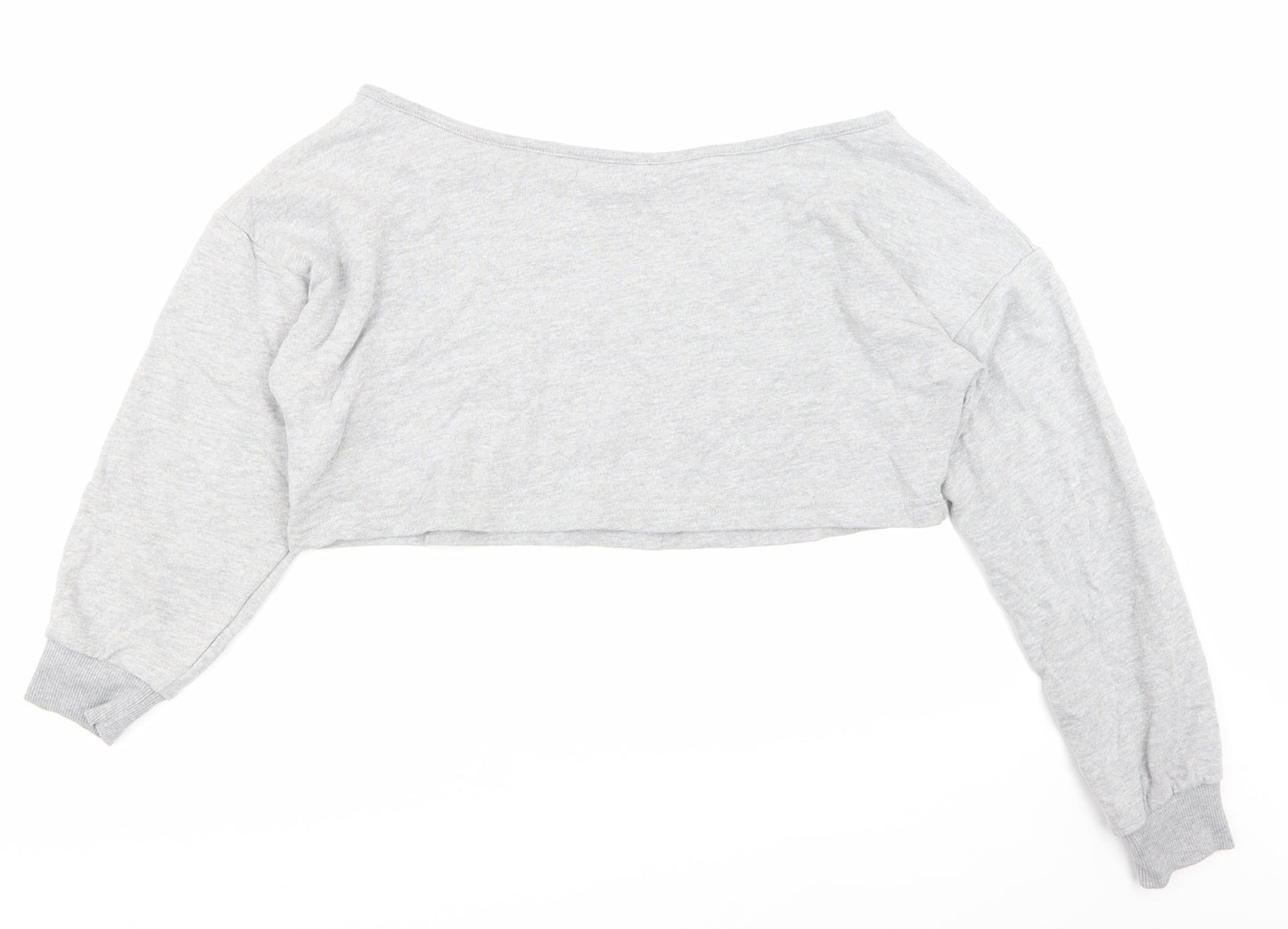 Missguided Womens Grey   Pullover Jumper Size 10  - CROPPED