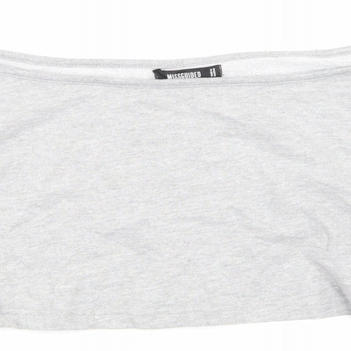 Missguided Womens Grey   Pullover Jumper Size 10  - CROPPED