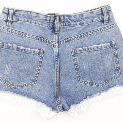 Primark Womens Blue  Denim Hot Pants Shorts Size 10