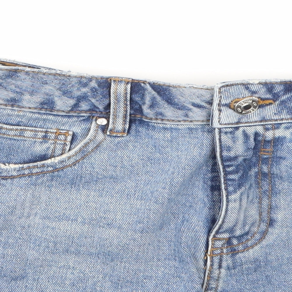 Primark Womens Blue  Denim Hot Pants Shorts Size 10