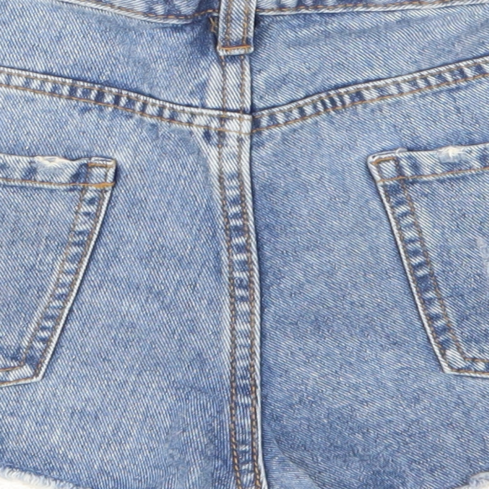 Primark Womens Blue  Denim Hot Pants Shorts Size 10