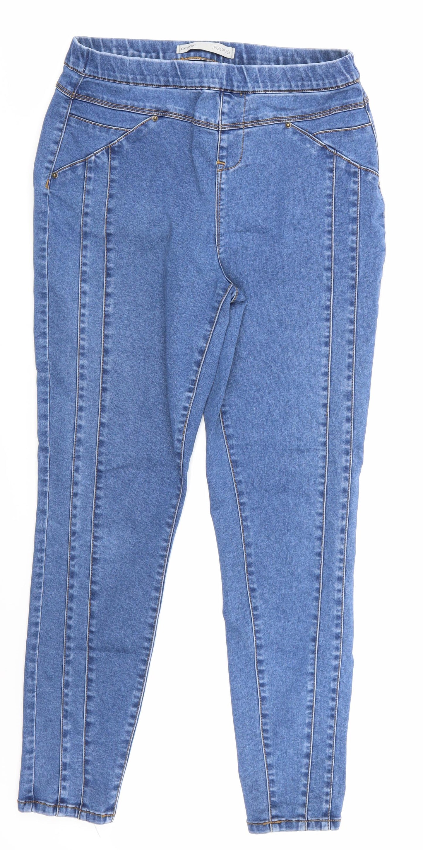 George Womens Black  Denim Jegging Jeans Size 14