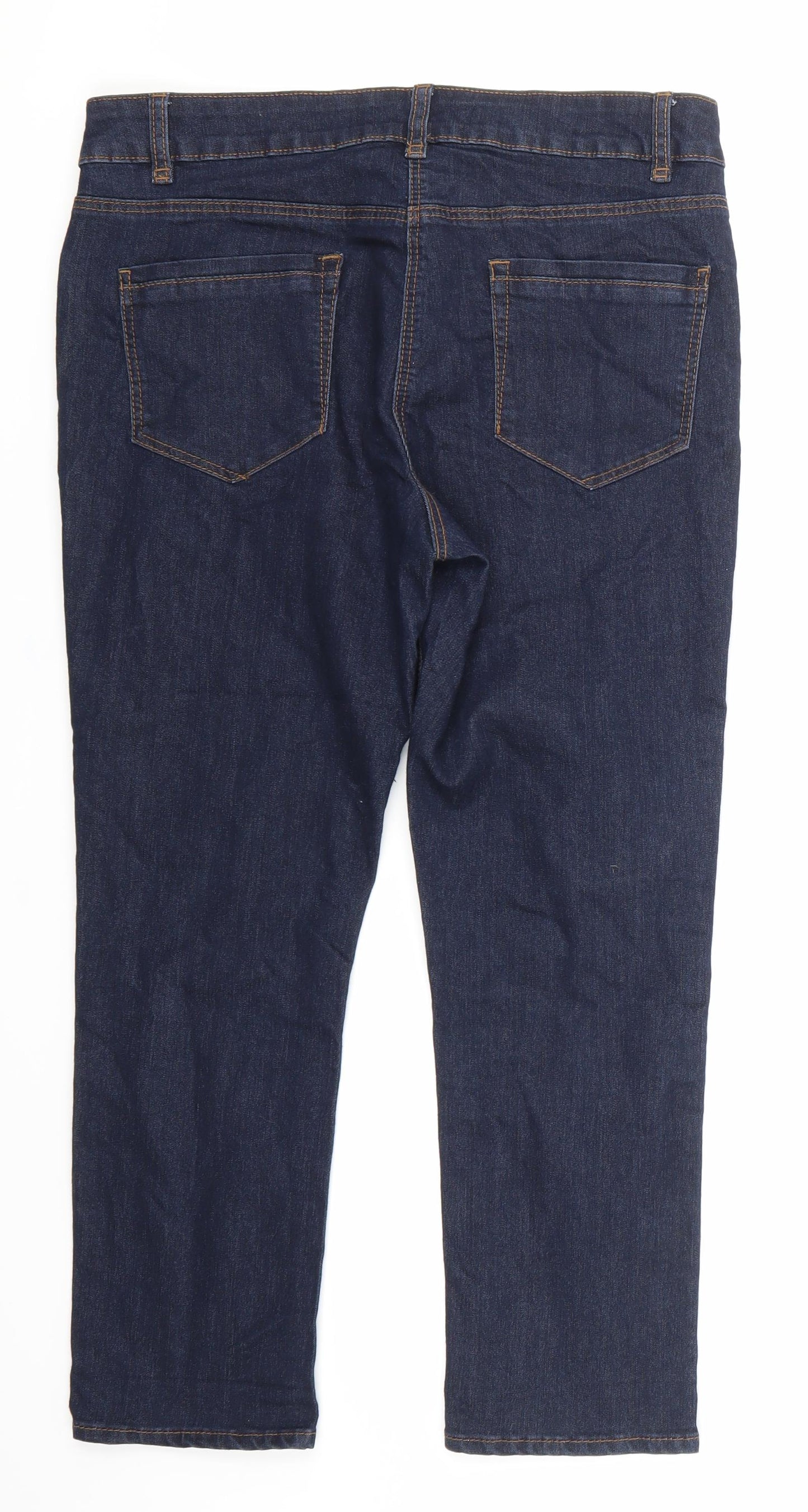 George Womens Blue  Denim Cropped Jeans Size 12
