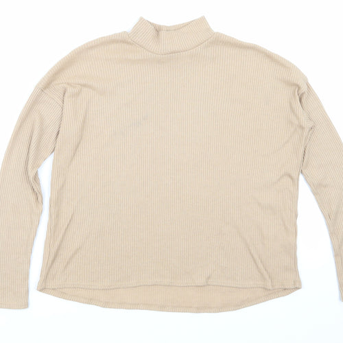 H&M Womens Beige   Basic T-Shirt Size XS