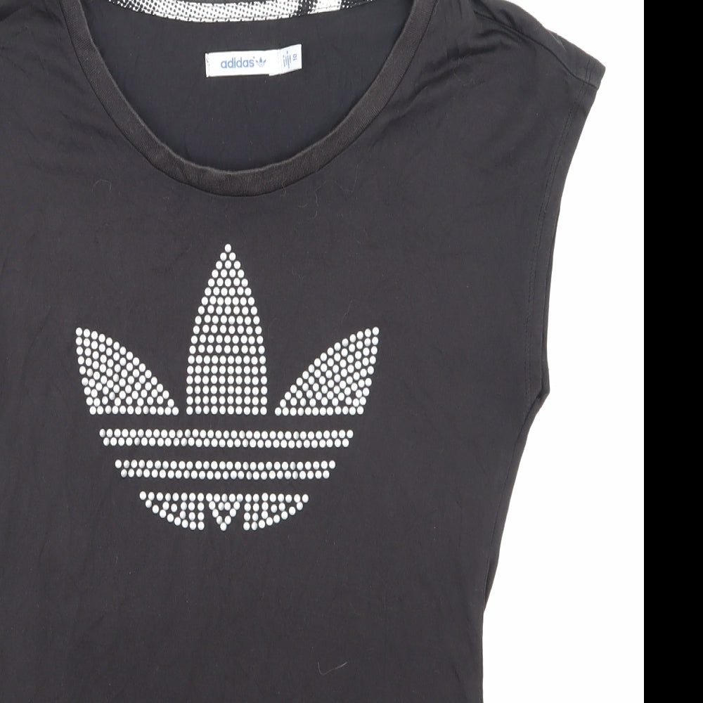 adidas Womens Black   Basic T-Shirt Size 10