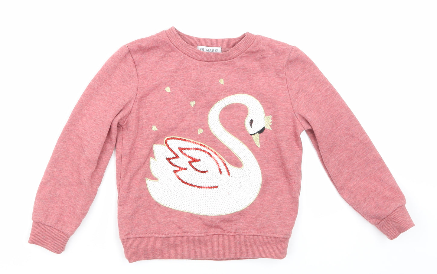Primark Girls Pink   Pullover Sweatshirt Size 5-6 Years