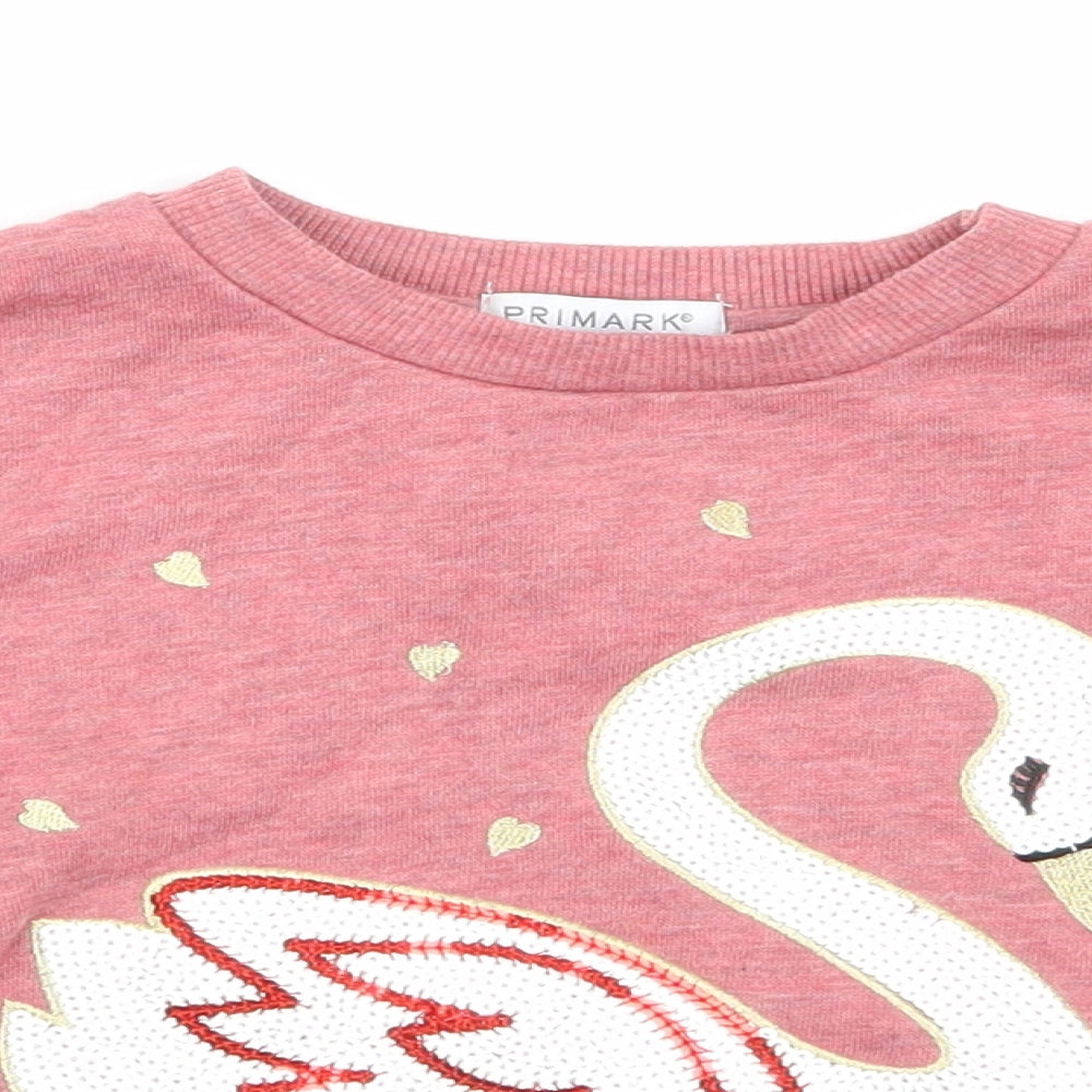 Primark Girls Pink   Pullover Sweatshirt Size 5-6 Years