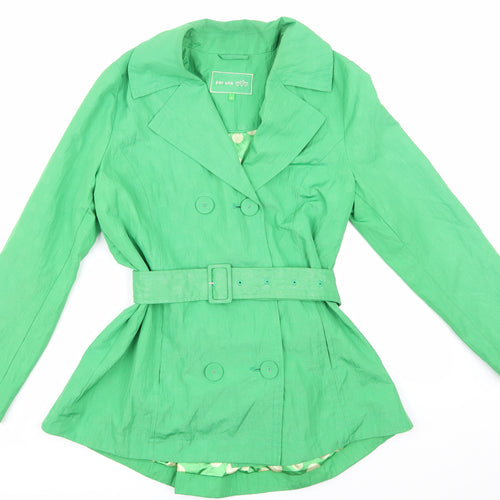 Per Una Womens Green   Trench Coat Coat Size 12