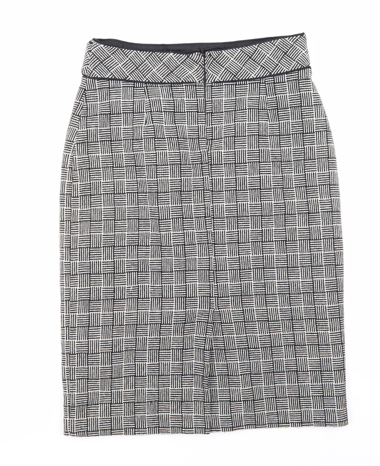 Per Una Womens Black Check  Straight & Pencil Skirt Size 12
