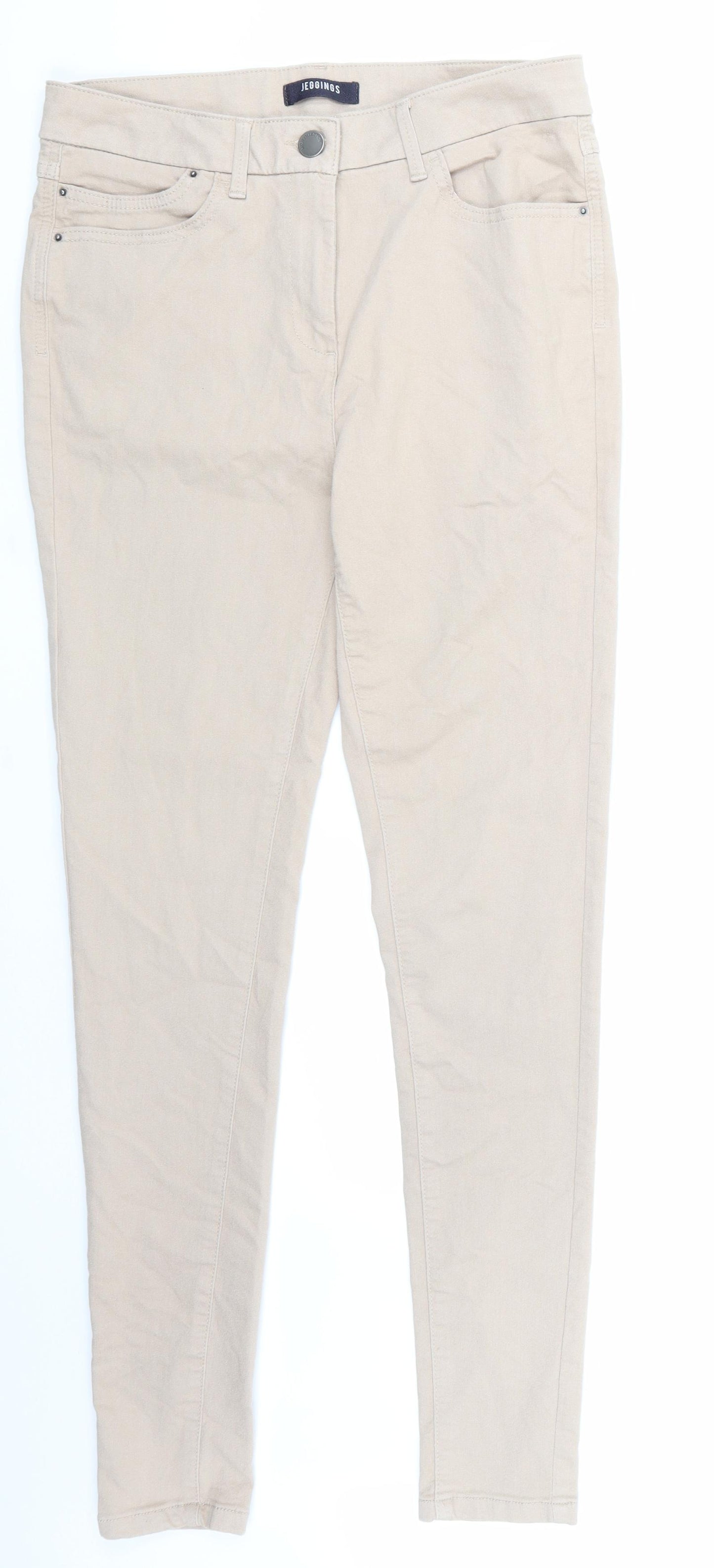 Marks and Spencer Womens Beige  Denim Jegging Jeans Size 14