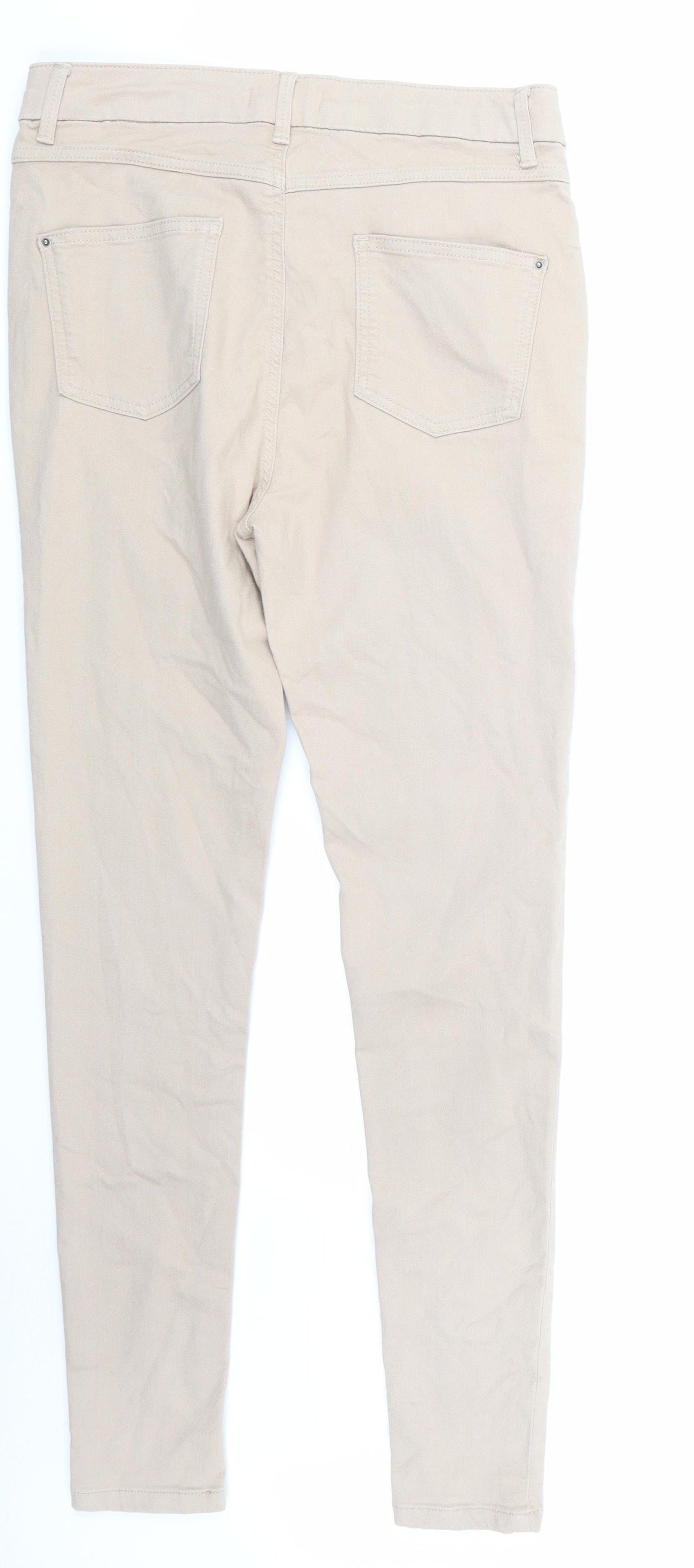 Marks and Spencer Womens Beige  Denim Jegging Jeans Size 14