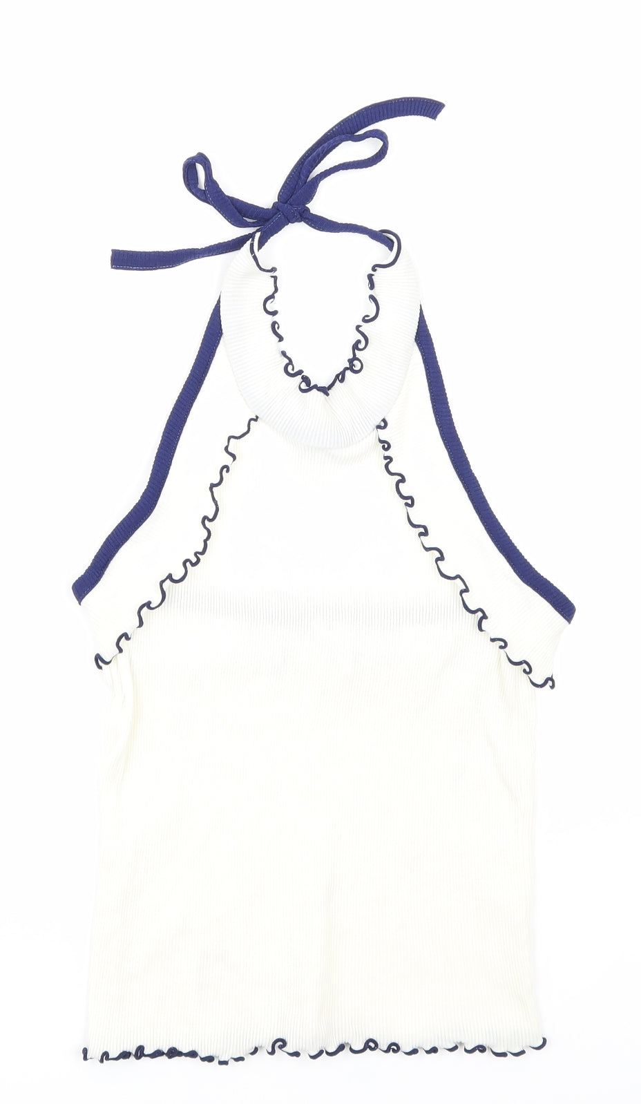 jelsala Womens White   Cropped T-Shirt Size 12