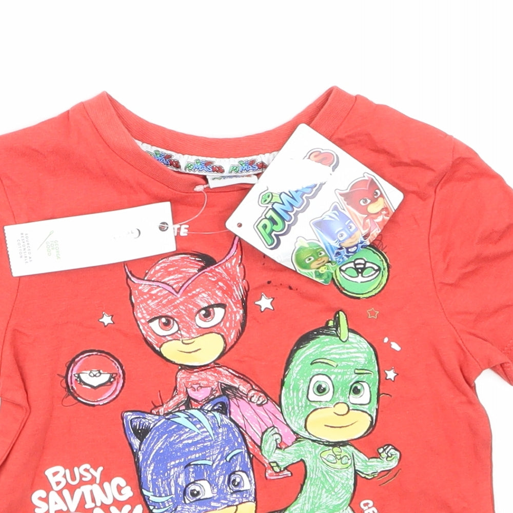 George Girls Red   Basic T-Shirt Size 3-4 Years