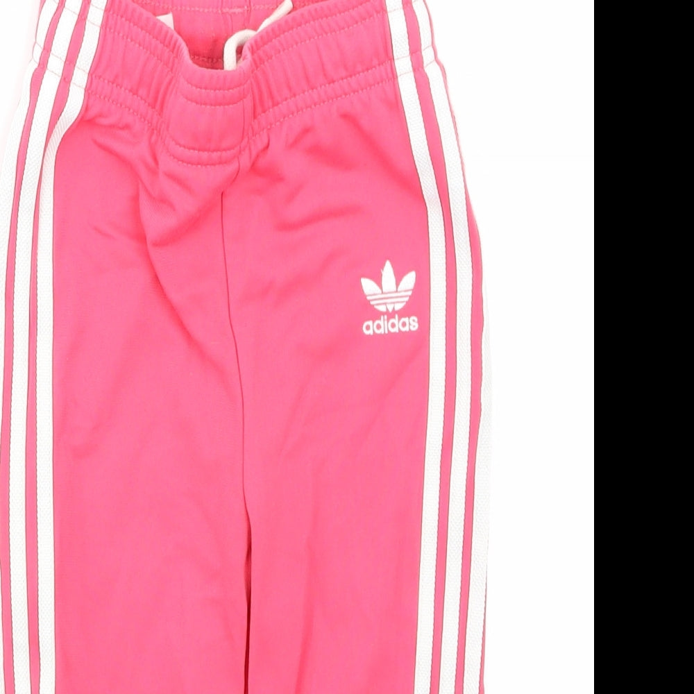 adidas Girls Pink   Jogger Leggings Size 18-24 Months