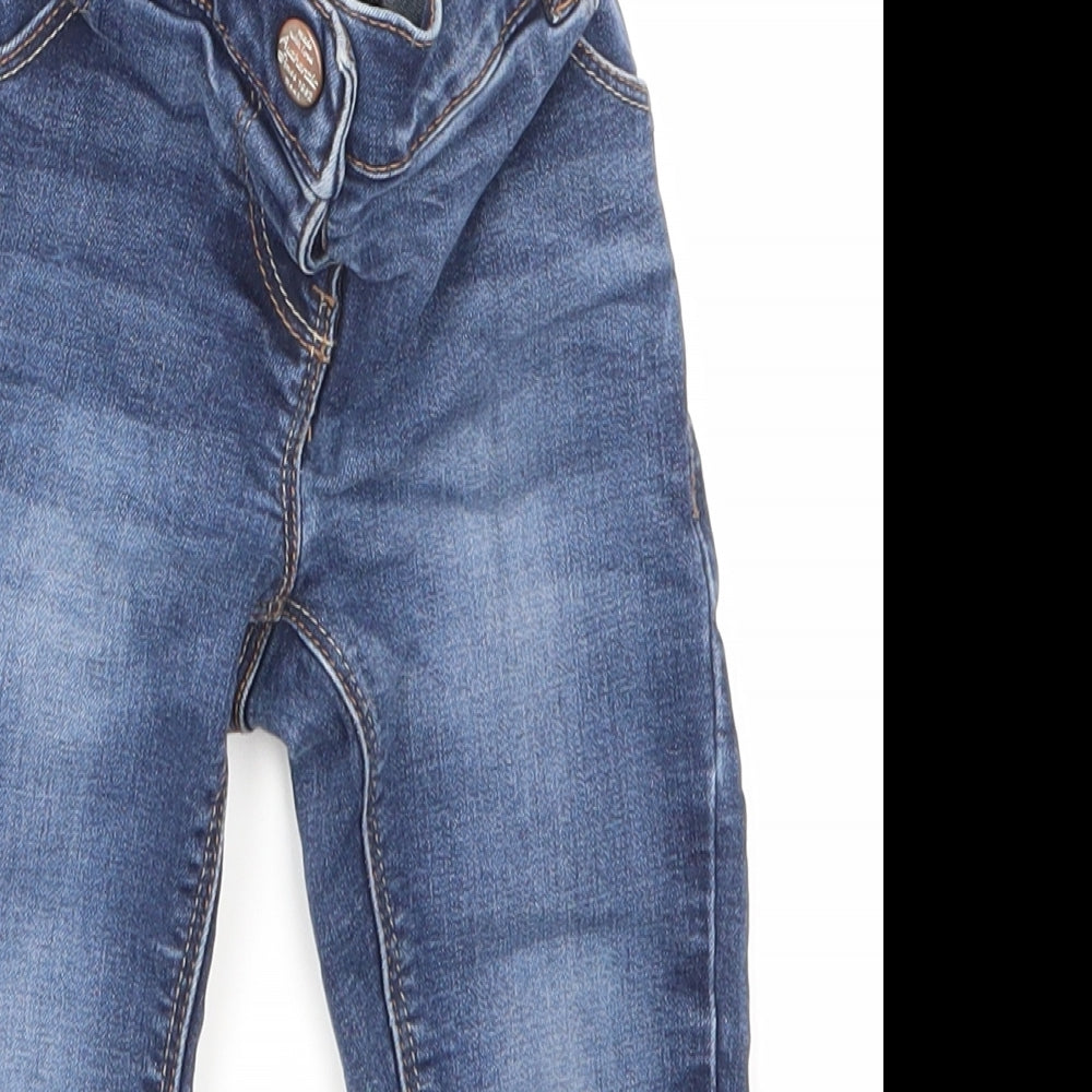 NEXT Girls Blue  Denim Cargo Jeans Size 18-24 Months