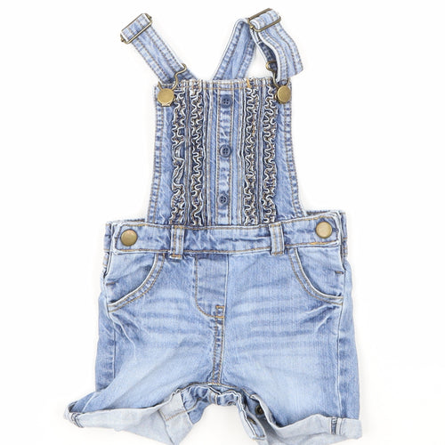 Mini Club Girls Blue  Denim Dungaree One-Piece Size 9-12 Months