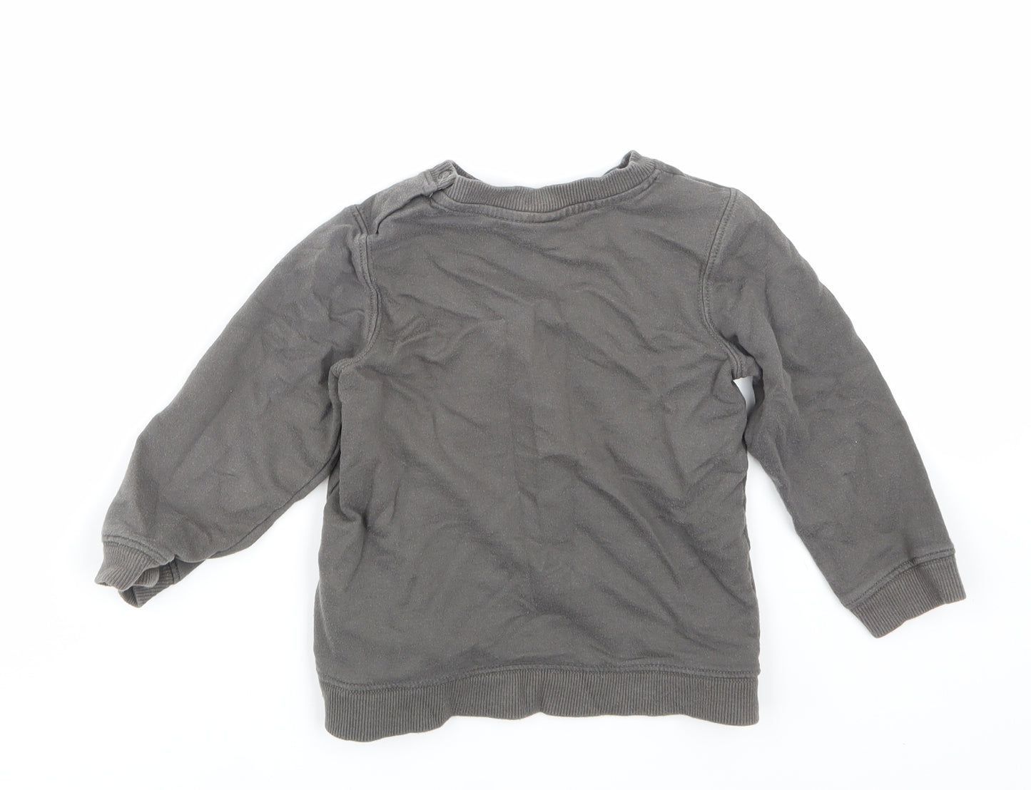 H&M Girls Grey   Pullover Sweatshirt Size 2-3 Years