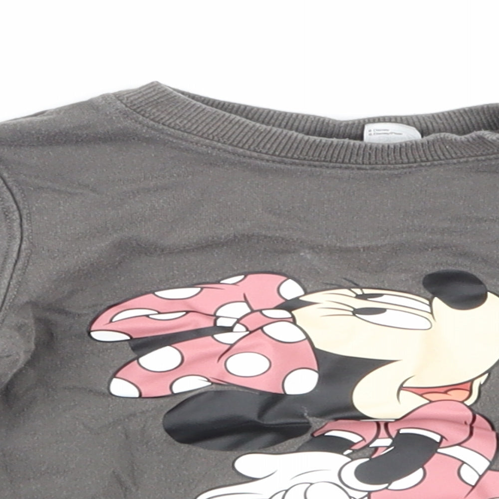 H&M Girls Grey   Pullover Sweatshirt Size 2-3 Years