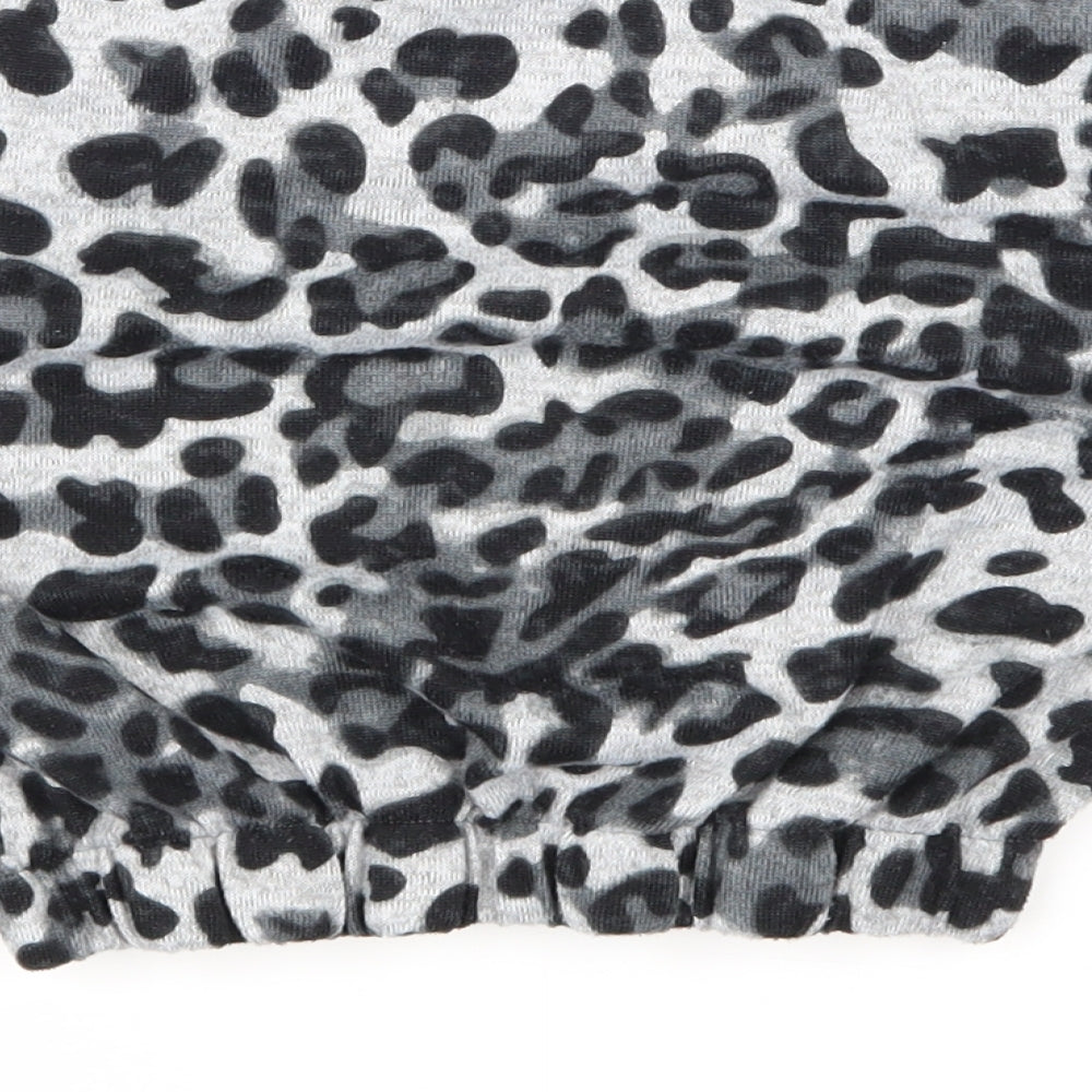 Primark Girls Grey Animal Print  Pullover Sweatshirt Size 9-10 Years