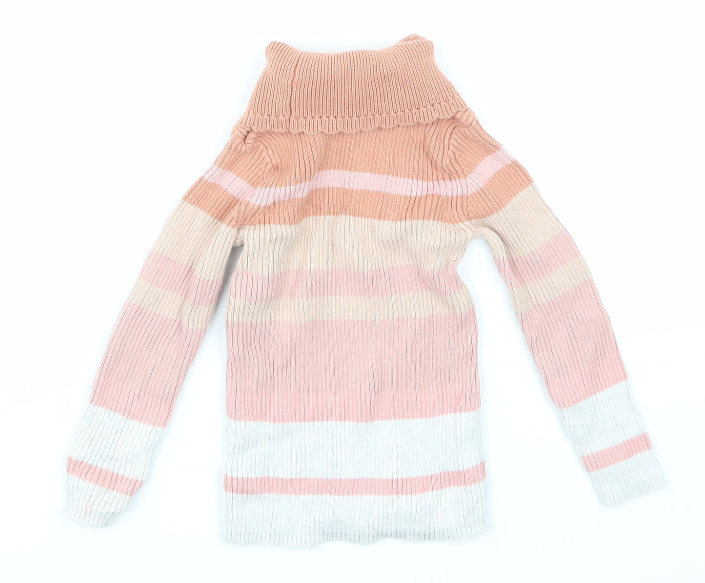 George Girls Pink Striped  Basic T-Shirt Size 2-3 Years