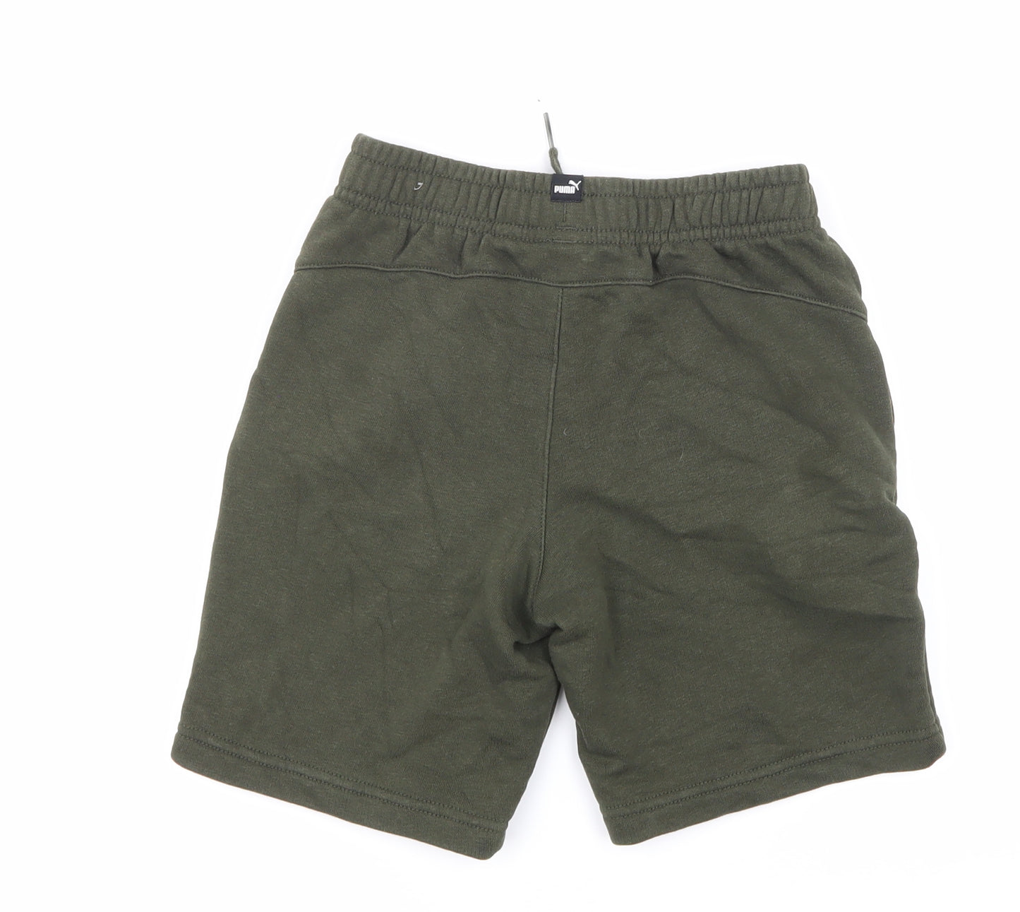 PUMA Boys Green   Sweat Shorts Size 7 Years