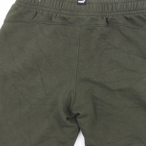 PUMA Boys Green   Sweat Shorts Size 7 Years
