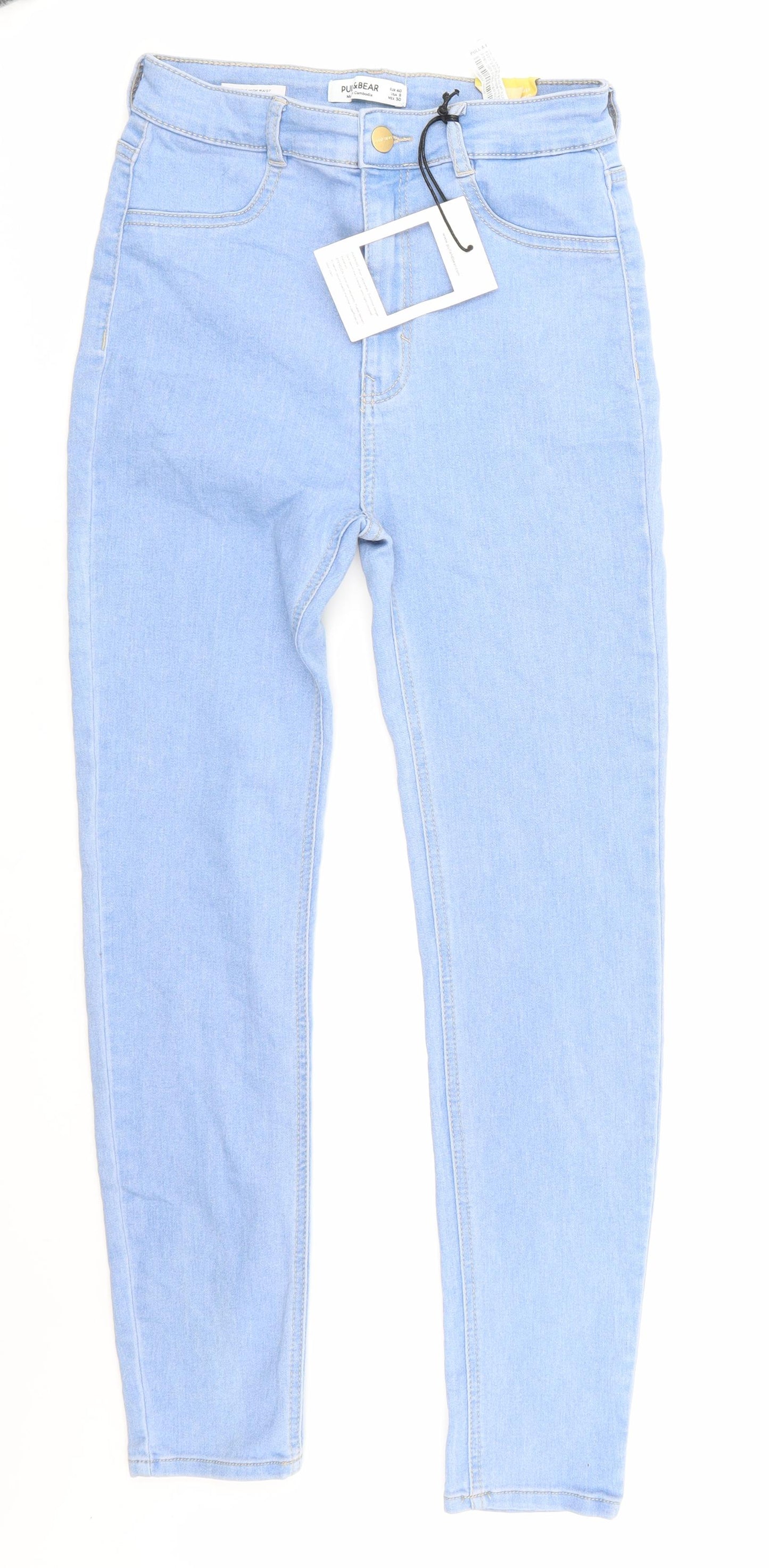 Pull & Bear Womens Blue  Denim Skinny Jeans Size 10