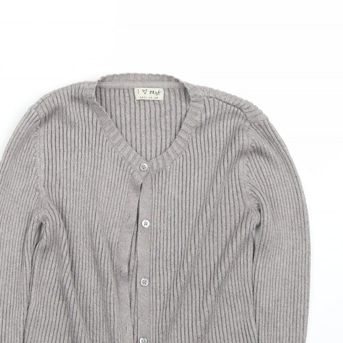 NEXT Girls Grey   Cardigan Jumper Size 9 Years