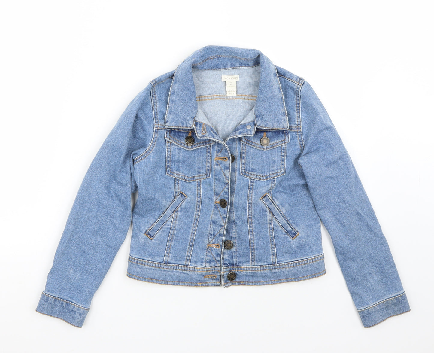 Monsoon Girls Blue   Jacket Coat Size 9-10 Years