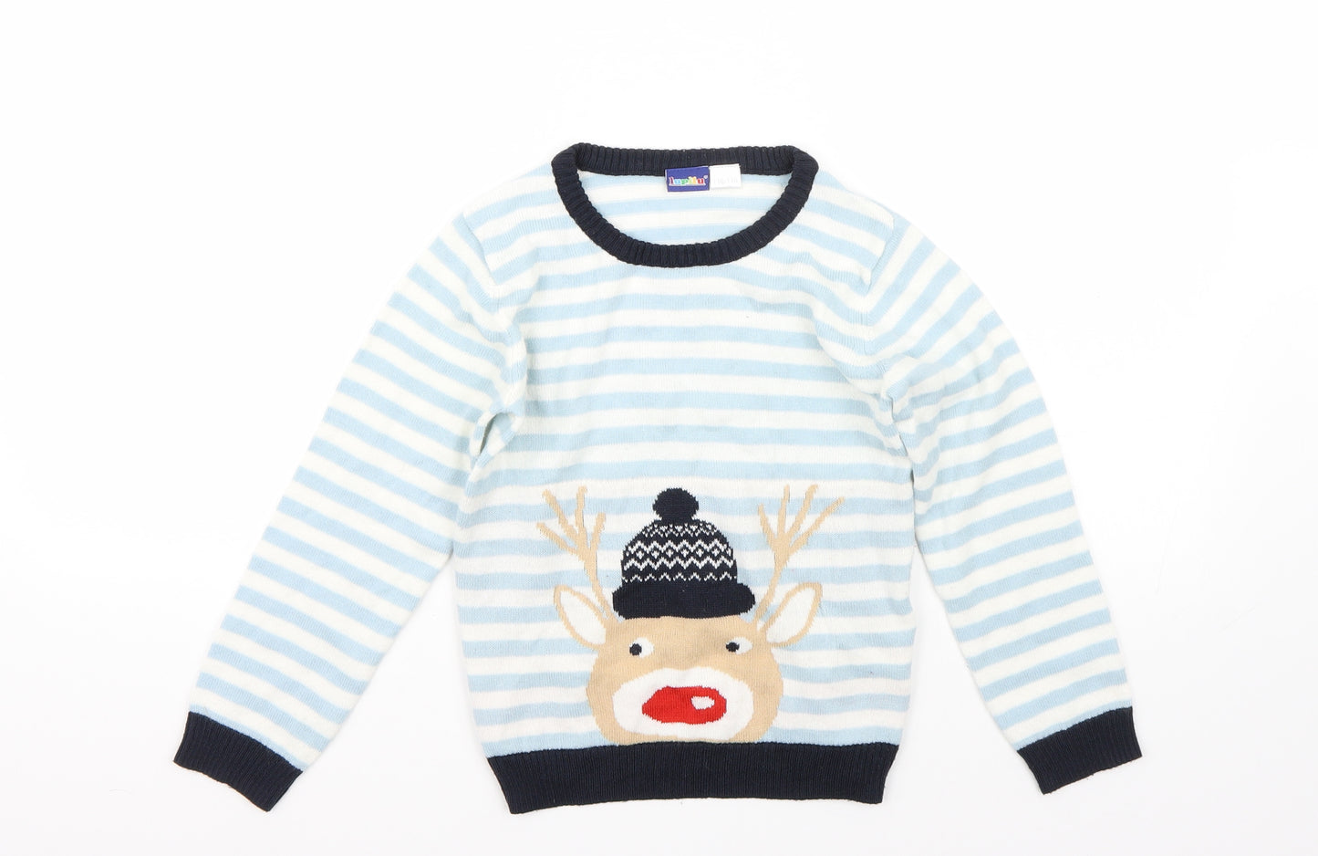 Lupilu Boys Blue Striped  Pullover Jumper Size 5-6 Years