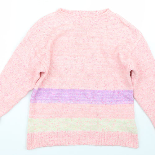Nutmeg Girls Pink   Pullover Jumper Size 10 Years