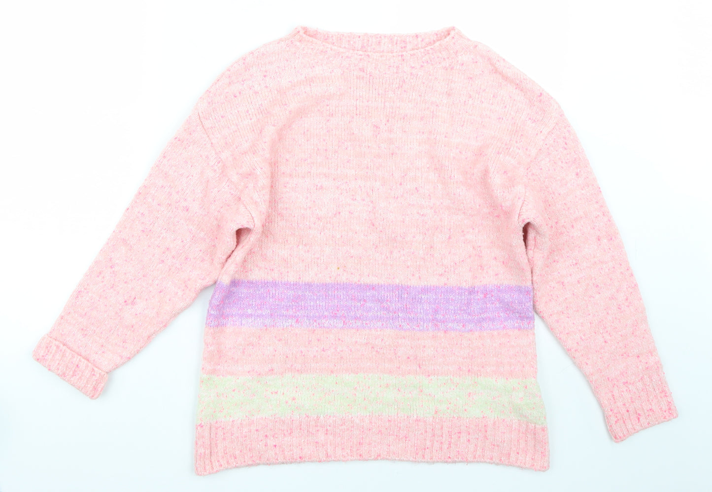Nutmeg Girls Pink   Pullover Jumper Size 10 Years