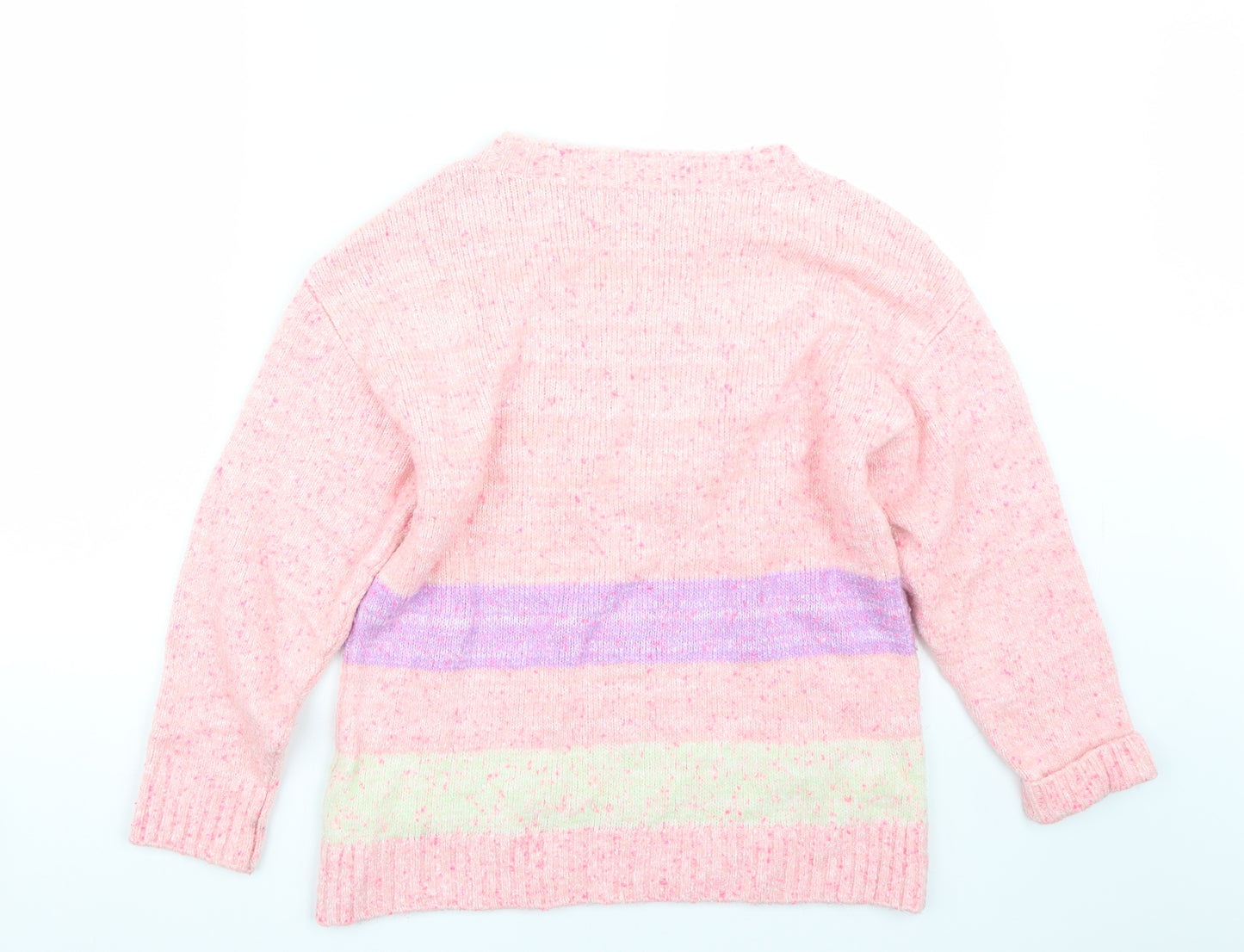 Nutmeg Girls Pink   Pullover Jumper Size 10 Years