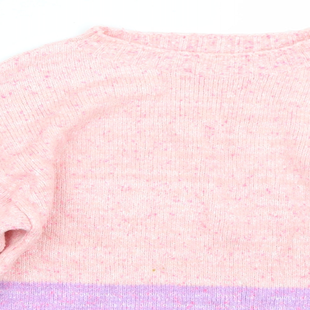 Nutmeg Girls Pink   Pullover Jumper Size 10 Years