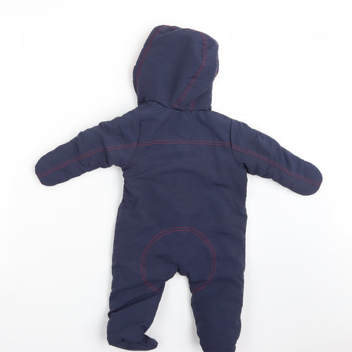 M&Co Boys Blue   Babygrow One-Piece Size 3-6 Months