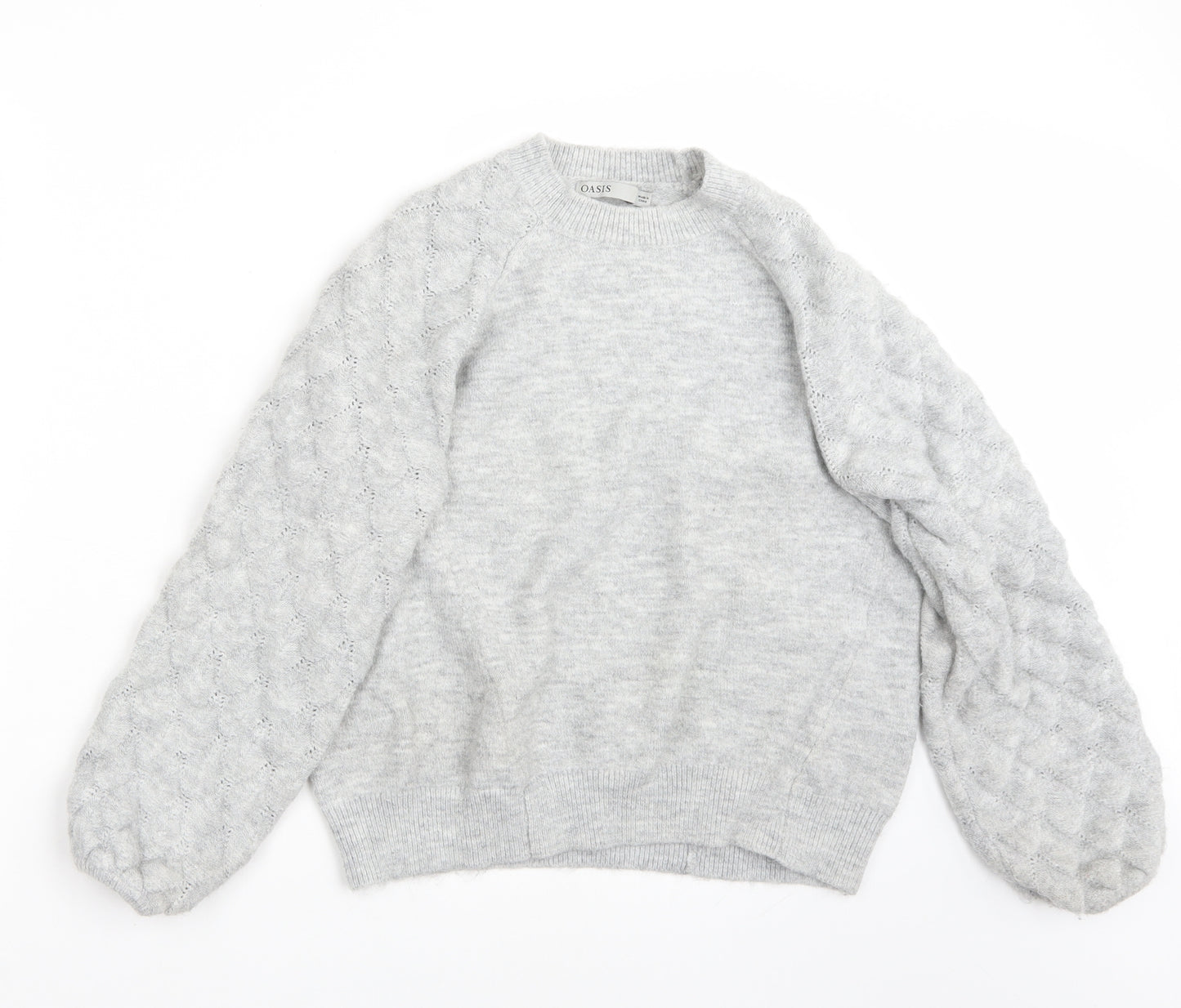 Oasis Womens Grey   Pullover Jumper Size L