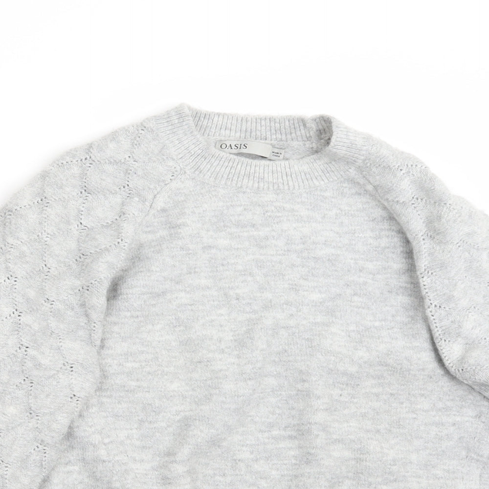 Oasis Womens Grey   Pullover Jumper Size L