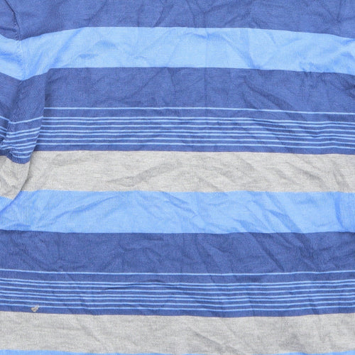 Chianti Womens Blue Striped  Pullover Jumper Size L