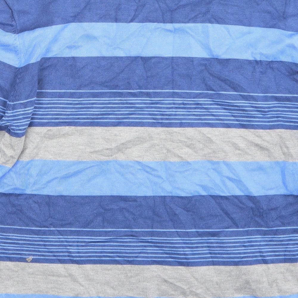 Chianti Womens Blue Striped  Pullover Jumper Size L