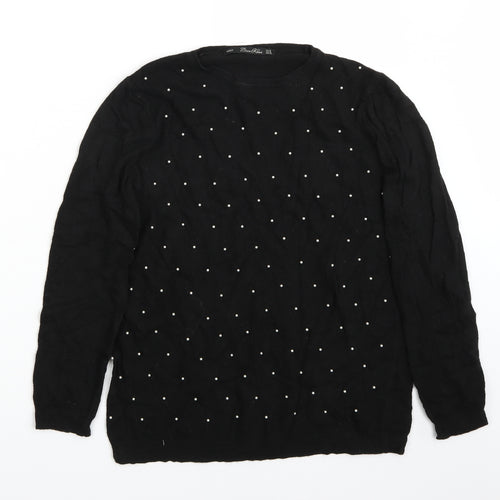 Zara Womens Black   Pullover Jumper Size M