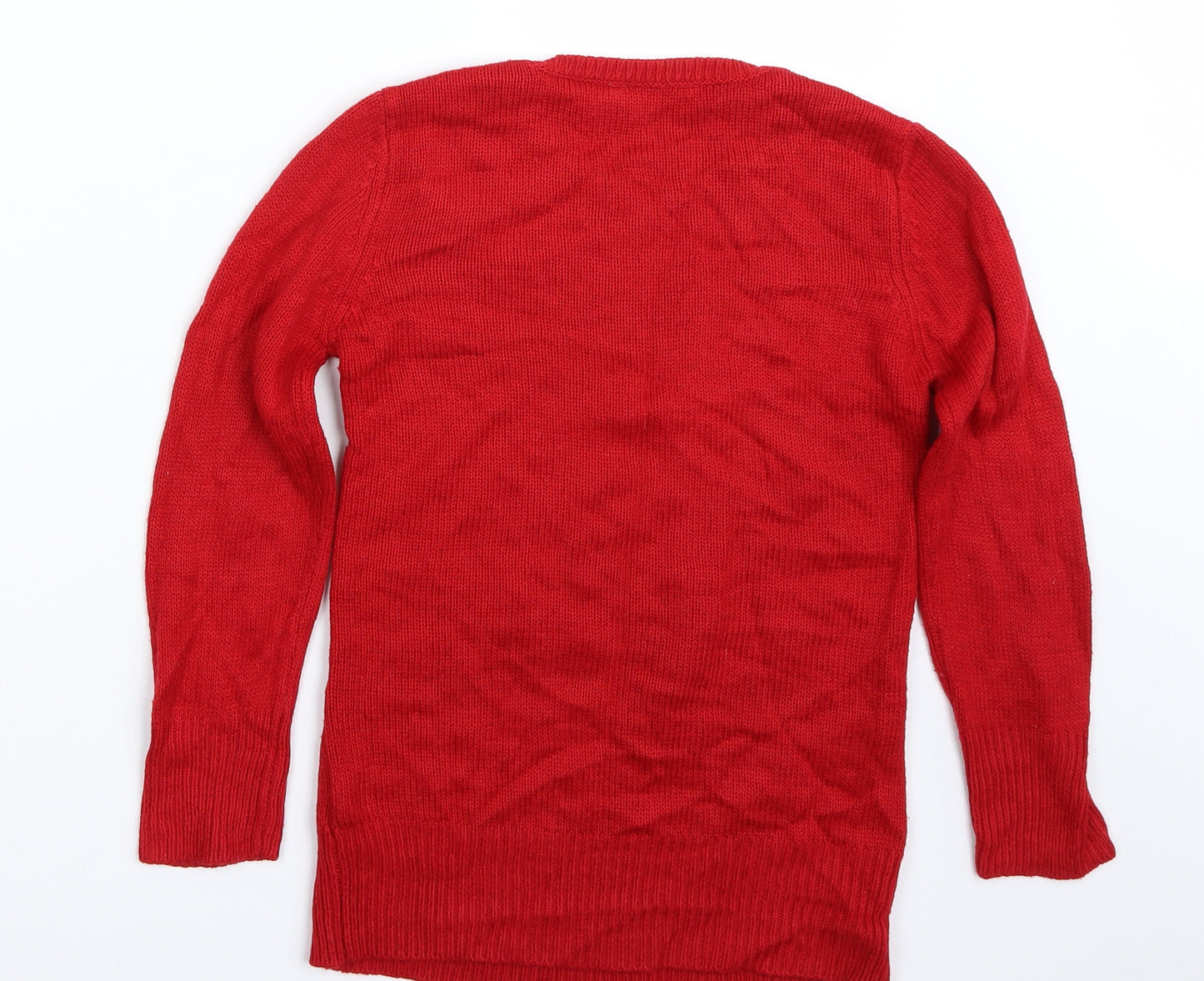 Miss evie Girls Red   Pullover Jumper Size 7-8 Years